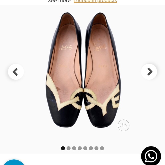 BLACK LOUBOUTIN SHOES WITH BLACK AND NUDE, RED SOLE 41 FITS LIKE A 40 vintage - Picture 1 of 10